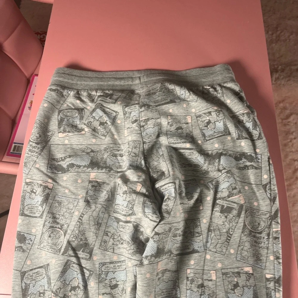 Disney‎ Winnie The Pooh pajama jogger sleep lounge pants Size small 4-6 in grey